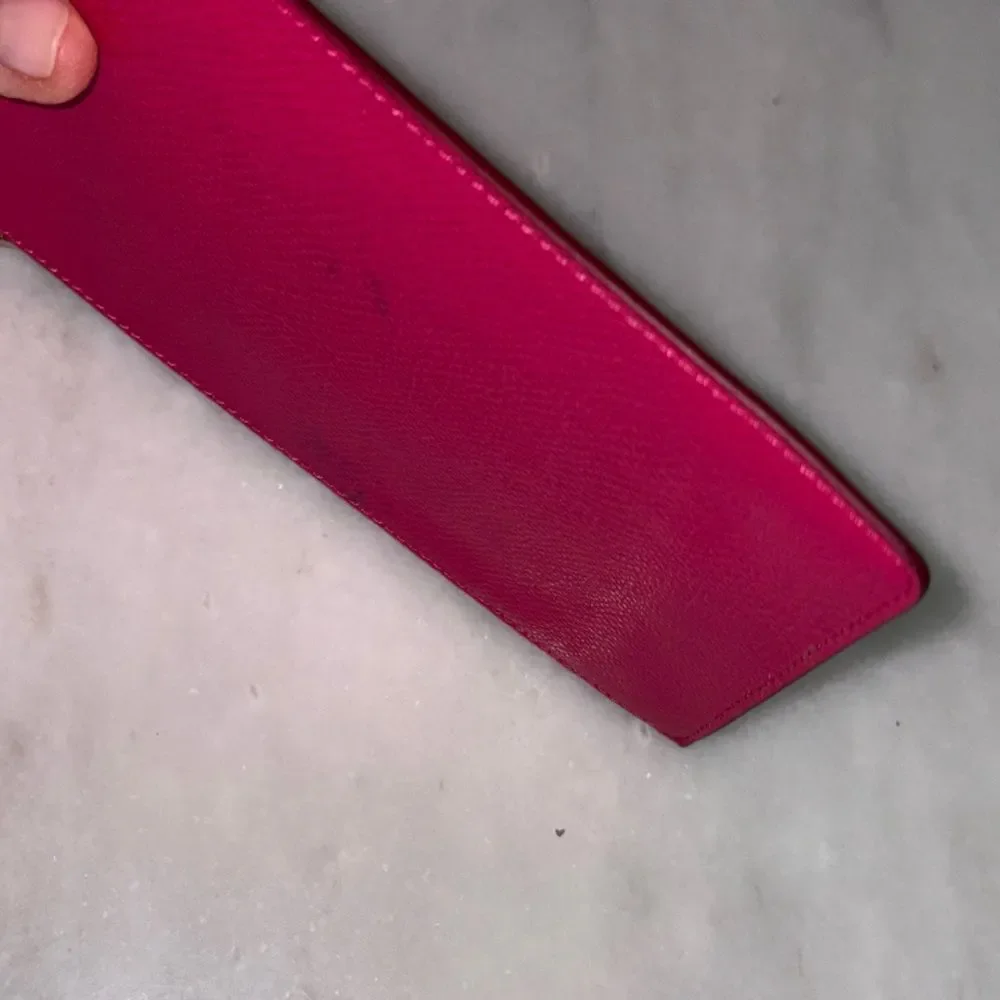 Coach Wristlet Bag Pouch Pink Saffiano Leather Clutch Pouch Wallet